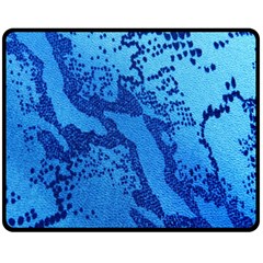 Background Tissu Fleur Bleu Fleece Blanket (medium) 