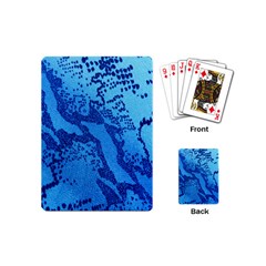 Background Tissu Fleur Bleu Playing Cards (mini)  by Nexatart