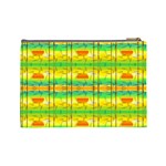 Birds Beach Sun Abstract Pattern Cosmetic Bag (Large)  Back