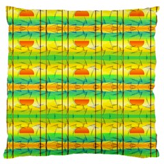 Birds Beach Sun Abstract Pattern Large Cushion Case (two Sides) by Nexatart