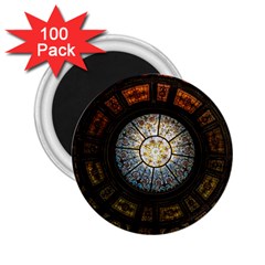 Black And Borwn Stained Glass Dome Roof 2 25  Magnets (100 Pack) 