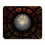 Black And Borwn Stained Glass Dome Roof Large Mousepads Front