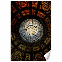 Black And Borwn Stained Glass Dome Roof Canvas 20  X 30   by Nexatart