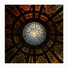 Black And Borwn Stained Glass Dome Roof Medium Glasses Cloth by Nexatart