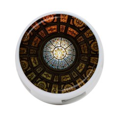 Black And Borwn Stained Glass Dome Roof 4-port Usb Hub (one Side) by Nexatart