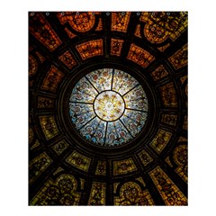 Black And Borwn Stained Glass Dome Roof Shower Curtain 60  X 72  (medium)  by Nexatart