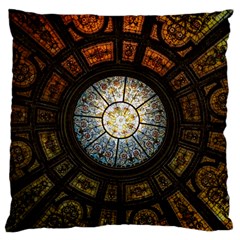 Black And Borwn Stained Glass Dome Roof Standard Flano Cushion Case (one Side) by Nexatart