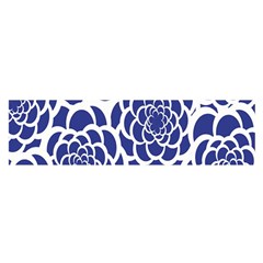 Blue And White Flower Background Satin Scarf (oblong) by Nexatart