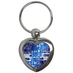 Board Circuits Trace Control Center Key Chains (Heart)  Front