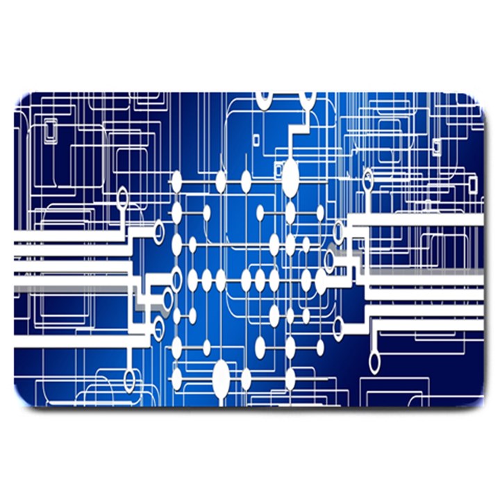 Board Circuits Trace Control Center Large Doormat 