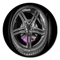Bord Edge Wheel Tire Black Car Magnet 5  (round) by Nexatart