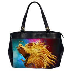 Broncefigur Golden Dragon Office Handbags (2 Sides)  by Nexatart