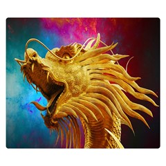 Broncefigur Golden Dragon Double Sided Flano Blanket (Small) 