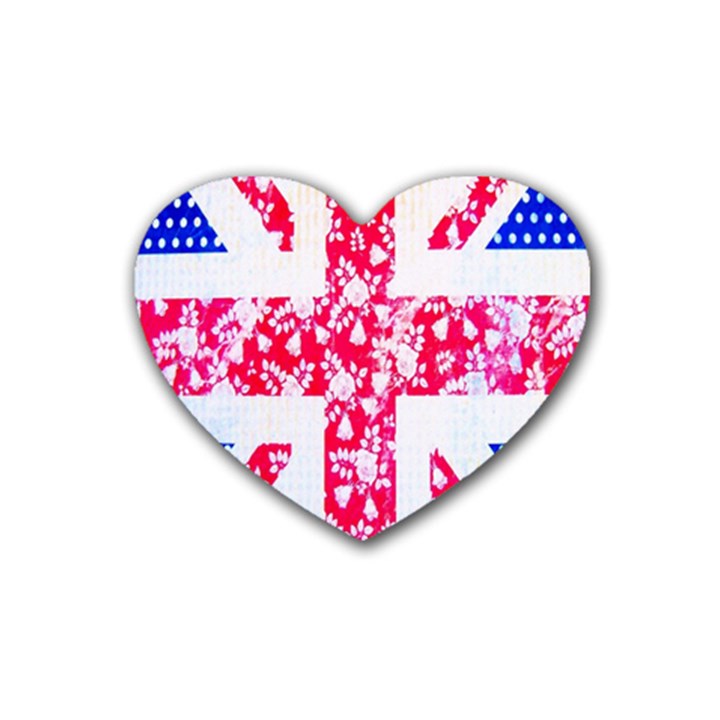 British Flag Abstract Heart Coaster (4 pack) 