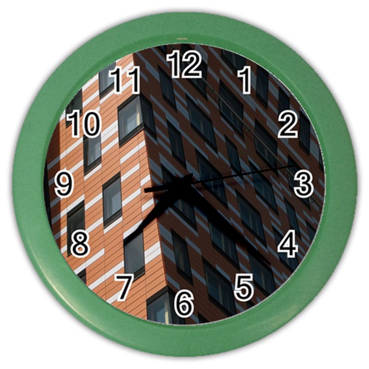 Building Architecture Skyscraper Color Wall Clocks