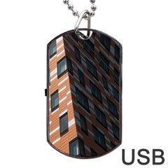 Building Architecture Skyscraper Dog Tag Usb Flash (two Sides)