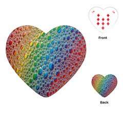 Bubbles Rainbow Colourful Colors Playing Cards (heart)  by Nexatart