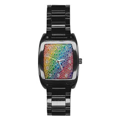 Bubbles Rainbow Colourful Colors Stainless Steel Barrel Watch by Nexatart