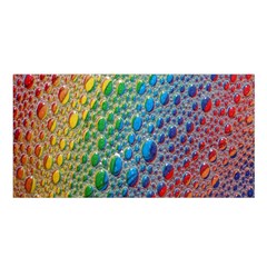 Bubbles Rainbow Colourful Colors Satin Shawl by Nexatart