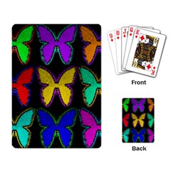 Butterflies Pattern Playing Card by Nexatart