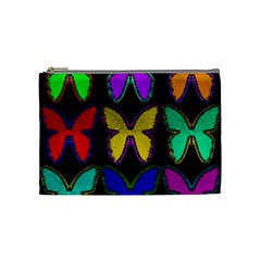 Butterflies Pattern Cosmetic Bag (medium)  by Nexatart