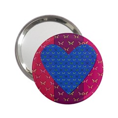 Butterfly Heart Pattern 2 25  Handbag Mirrors by Nexatart