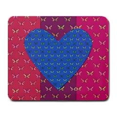 Butterfly Heart Pattern Large Mousepads by Nexatart