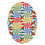 Candy Pattern  Ornament (Oval) Front