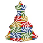 Candy Pattern  Christmas Tree Ornament (Two Sides) Back