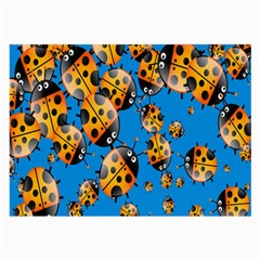 Cartoon Ladybug Large Glasses Cloth (2-side) by Nexatart