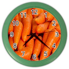 Carrots Vegetables Market Color Wall Clocks by Nexatart