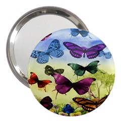 Butterfly Painting Art Graphic 3  Handbag Mirrors by Nexatart