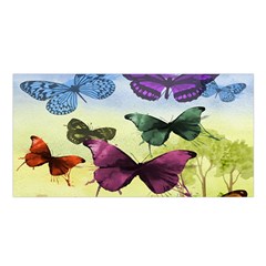 Butterfly Painting Art Graphic Satin Shawl by Nexatart