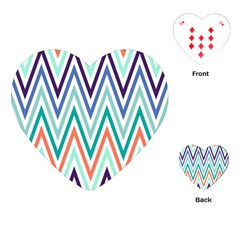 Chevrons Colourful Background Playing Cards (heart)  by Nexatart