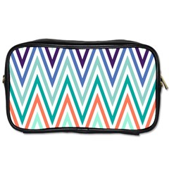 Chevrons Colourful Background Toiletries Bags by Nexatart