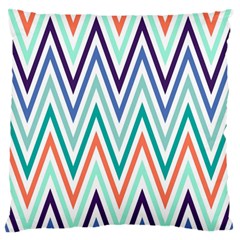 Chevrons Colourful Background Large Flano Cushion Case (two Sides) by Nexatart