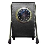 Castle Mystical Mood Moonlight Pen Holder Desk Clocks Front