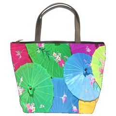 Chinese Umbrellas Screens Colorful Bucket Bags by Nexatart