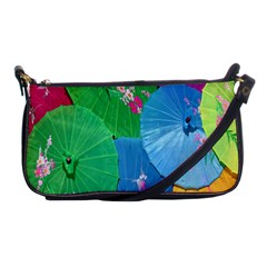 Chinese Umbrellas Screens Colorful Shoulder Clutch Bags by Nexatart