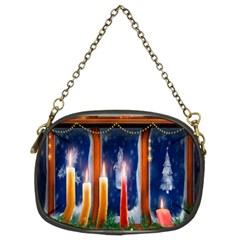 Christmas Lighting Candles Chain Purses (two Sides)  by Nexatart