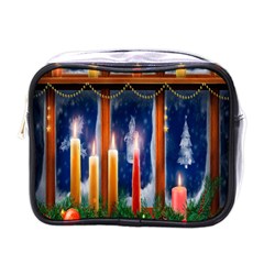 Christmas Lighting Candles Mini Toiletries Bags by Nexatart