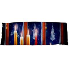 Christmas Lighting Candles Body Pillow Case Dakimakura (two Sides) by Nexatart