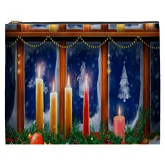 Christmas Lighting Candles Cosmetic Bag (xxxl)  by Nexatart