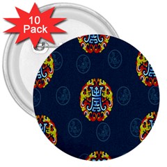 China Wind Dragon 3  Buttons (10 Pack)  by Nexatart