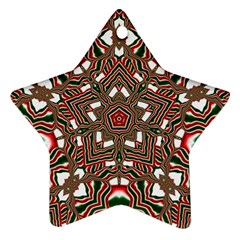 Christmas Kaleidoscope Star Ornament (two Sides) by Nexatart