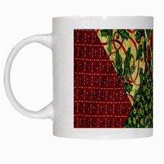 Christmas Quilt Background White Mugs by Nexatart