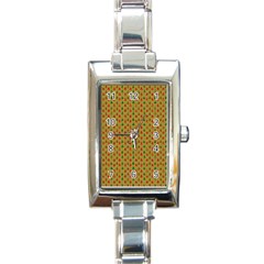 Christmas Trees Pattern Rectangle Italian Charm Watch