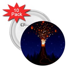 Christmas Volcano 2 25  Buttons (10 Pack)  by Nexatart
