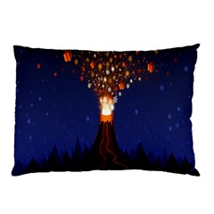 Christmas Volcano Pillow Case by Nexatart