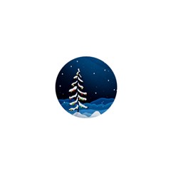 Christmas Xmas Fall Tree 1  Mini Buttons by Nexatart